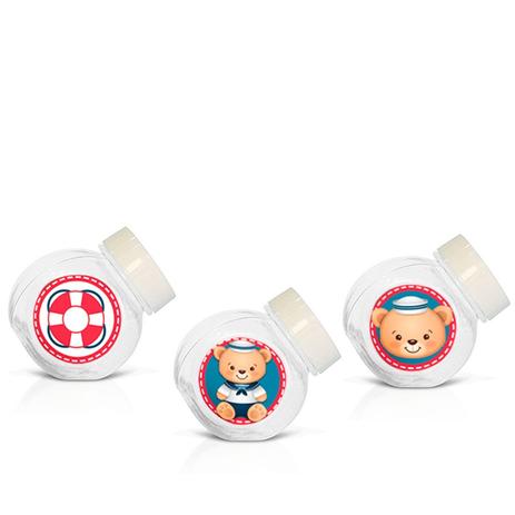 Lembrancinha Mini Baleiro Ursinho Marinheiro 50ml 10 unidades - Festabox Menor preço em Lembrancinha Mini Baleiro Ursinho Marinheiro 50ml 10 unidades - Festabox