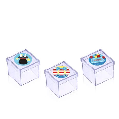 Menor preço em Lembrancinha Mini Caixa de Acrílico Circus Vintage 10 unidades - Festabox
