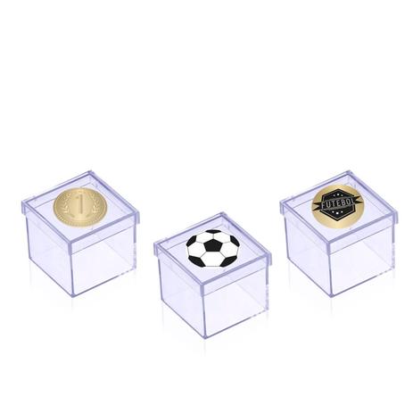 Lembrancinha Mini Caixa de Acrílico Futebol 10 unidades - Festabox Menor preço em Lembrancinha Mini Caixa de Acrílico Futebol 10 unidades - Festabox