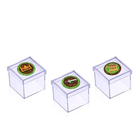 Lembrancinha Mini Caixa de Acrílico Minecraft 10 unidades - Festabox Menor preço em Lembrancinha Mini Caixa de Acrílico Minecraft 10 unidades - Festabox