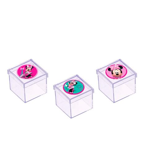 Lembrancinha Mini Caixa de Acrílico Minnie Rosa 10 unidades - Festabox é boa?