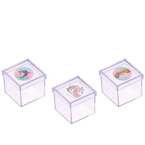 Lembrancinha Mini Caixa de Acrílico Unicórnio Dourado  10 unidades - Festabox é boa?