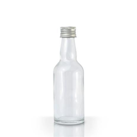 Menor preço em Lembrancinha Mini Garrafinha de Vidro Tampa Prata 50ml 10 unidades - Festabox