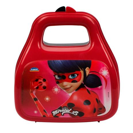 Menor preço em Lembrancinha Mini Maleta com Alça Miraculous - Lady Bug Plasútil - Festabox