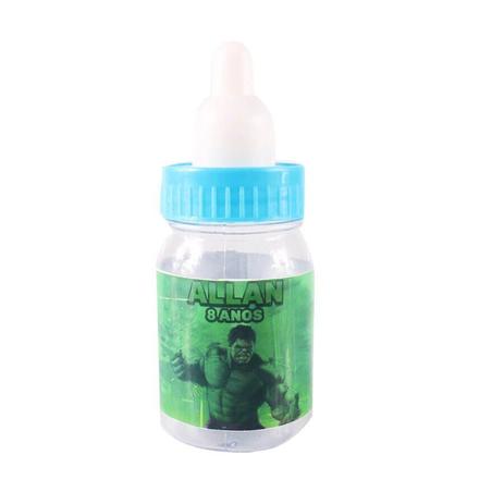 Lembrancinha Mini Mamadeira Personalizada Incrível Hulk - Aluá festas Menor preço em Lembrancinha Mini Mamadeira Personalizada Incrível Hulk - Aluá festas