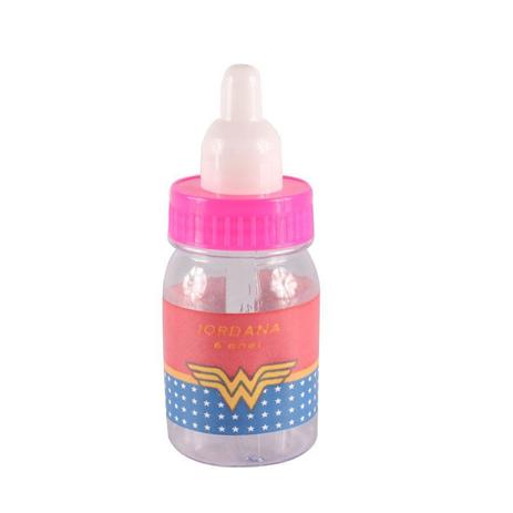 Lembrancinha Mini Mamadeira Personalizada Mulher Maravilha - Aluá festas Menor preço em Lembrancinha Mini Mamadeira Personalizada Mulher Maravilha - Aluá festas