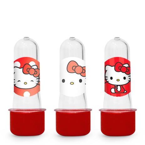 Lembrancinha Mini Tubete Tubo de Ensaio Hello Kitty 10 unidades - Festabox Menor preço em Lembrancinha Mini Tubete Tubo de Ensaio Hello Kitty 10 unidades - Festabox