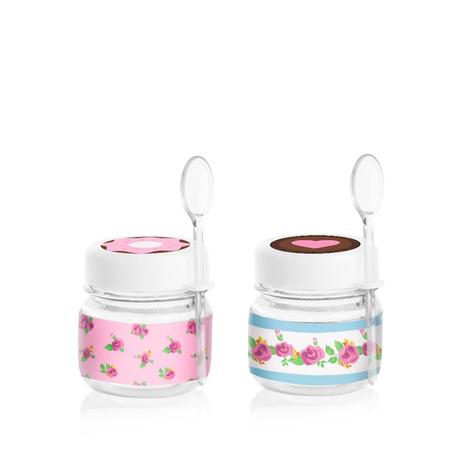 Lembrancinha Pote de Plástico Papinha Chá para Meninas 10 unidades - Festabox Menor preço em Lembrancinha Pote de Plástico Papinha Chá para Meninas 10 unidades - Festabox