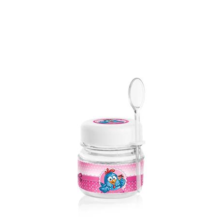 Lembrancinha Pote de Plástico Papinha Galinha Pintadinha Rosa 10 unidades - Festabox Menor preço em Lembrancinha Pote de Plástico Papinha Galinha Pintadinha Rosa 10 unidades - Festabox
