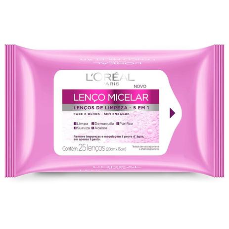 Lenço Micelar para Limpeza Facial LOréal Paris 5 em 1 - Loreal paris Menor preço em Lenço Micelar para Limpeza Facial LOréal Paris 5 em 1 - Loreal paris