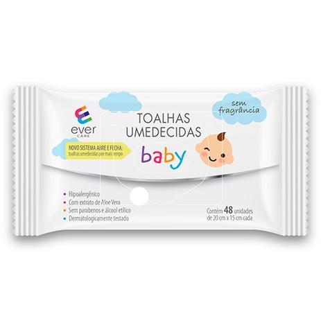 Lenço Umedecido Baby Sem Fragrância Ever Care 48 Unidades Menor preço em Lenço Umedecido Baby Sem Fragrância Ever Care 48 Unidades