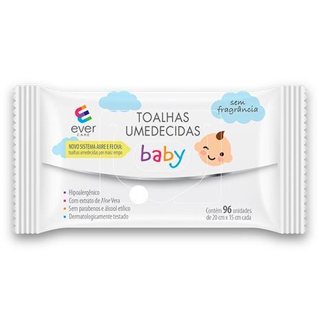 Lenço Umedecido Baby Sem Fragrância Ever Care 96 Unidades Menor preço em Lenço Umedecido Baby Sem Fragrância Ever Care 96 Unidades