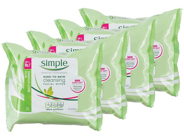 Lenço Umedecido Simple Sensitive Skin - Experts Cleansing Facial 25 Unidades Cada 4 Unid Menor preço em Lenço Umedecido Simple Sensitive Skin - Experts Cleansing Facial 25 Unidades Cada 4 Unid