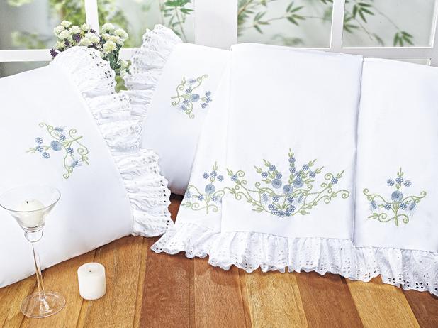 Lençol 4 Peças Bordado Cama Queen Luxo Lese Percal 140 Fios Branco - Valle enxovais Menor preço em Lençol 4 Peças Bordado Cama Queen Luxo Lese Percal 140 Fios Branco - Valle enxovais
