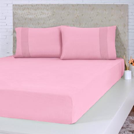 Lençol de Malha Fio Penteado Com Elástico Queen Bella Cama Rosa - Bene casa é boa?