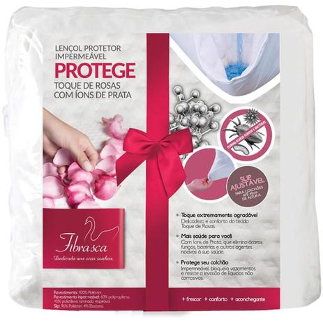 Lençol Fibrasca Protetor Impermeável Toque de Rosas Solteiro Menor preço em Lençol Fibrasca Protetor Impermeável Toque de Rosas Solteiro