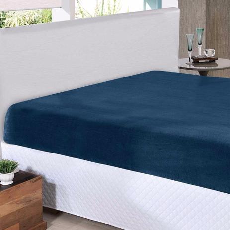 Lençol King Plush Liso Inove 193 x 203 x 38 cm Navy Hedrons Menor preço em Lençol King Plush Liso Inove 193 x 203 x 38 cm Navy Hedrons