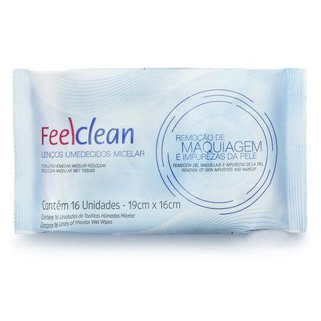 Lenços Umedecidos Água Micelar Feelclean c/ 16 unidades Menor preço em Lenços Umedecidos Água Micelar Feelclean c/ 16 unidades
