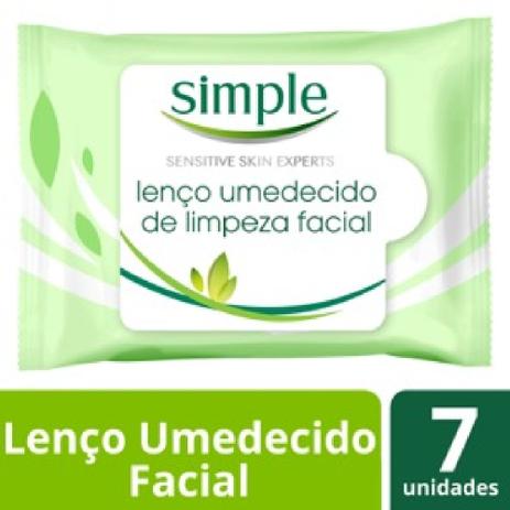 Lencos Umedecidos Faciais Simple Wipes Cleansing 7UN Menor preço em Lencos Umedecidos Faciais Simple Wipes Cleansing 7UN