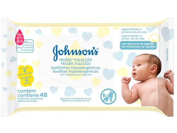 Lenços Umedecidos Johnsons Baby Recém-Nascido - Sem Fragrância 48 unidades Menor preço em Lenços Umedecidos Johnsons Baby Recém-Nascido - Sem Fragrância 48 unidades