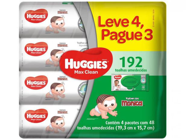 Lenços Umededecidos Huggies Classic Max Clean - 192 Unidades