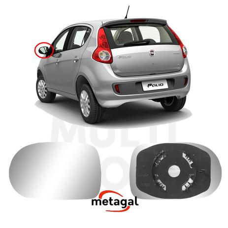 Lente Retrovisor Esquerdo com Encaixe Fiat Palio 2011 - Metagal Menor preço em Lente Retrovisor Esquerdo com Encaixe Fiat Palio 2011 - Metagal