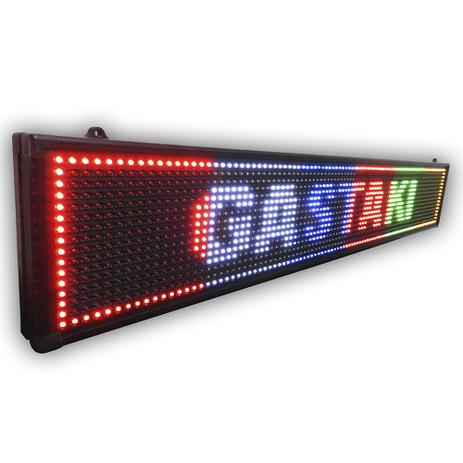 Letreiro Colorido Painel Digital Leds RGB 1,00 x 0,20m USB - Lelong Menor preço em Letreiro Colorido Painel Digital Leds RGB 1,00 x 0,20m USB - Lelong