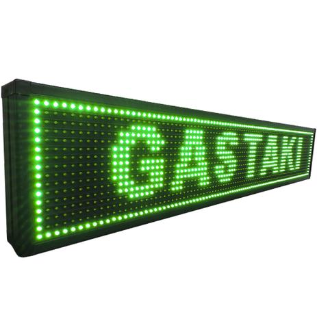 Letreiro Digital Luminoso LED Verde Painel 1,00 x 0,20m USB - Lelong Menor preço em Letreiro Digital Luminoso LED Verde Painel 1,00 x 0,20m USB - Lelong