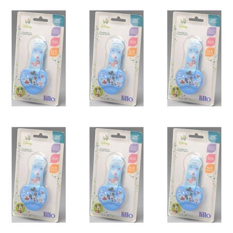 Lillo 304221 Fashion Disney Mickey Prendedor de Chupeta Azul (Kit C/06) Menor preço em Lillo 304221 Fashion Disney Mickey Prendedor de Chupeta Azul (Kit C/06)