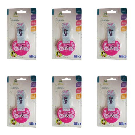 Lillo 304231 Fashion Disney Minnie Prendedor de Chupeta Rosa (Kit C/06) Menor preço em Lillo 304231 Fashion Disney Minnie Prendedor de Chupeta Rosa (Kit C/06)