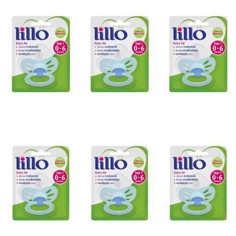 Lillo 610520 Ex Air Baby Chupeta Silicone Cor Leve Azul Tam1 (Kit C/06) Menor preço em Lillo 610520 Ex Air Baby Chupeta Silicone Cor Leve Azul Tam1 (Kit C/06)