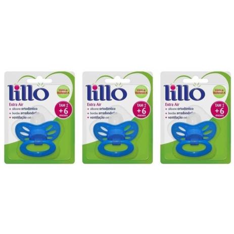 Lillo 610620 Ex Air Chupeta Ort Sil Cor Forte Azul Tam2 (Kit C/03) Menor preço em Lillo 610620 Ex Air Chupeta Ort Sil Cor Forte Azul Tam2 (Kit C/03)