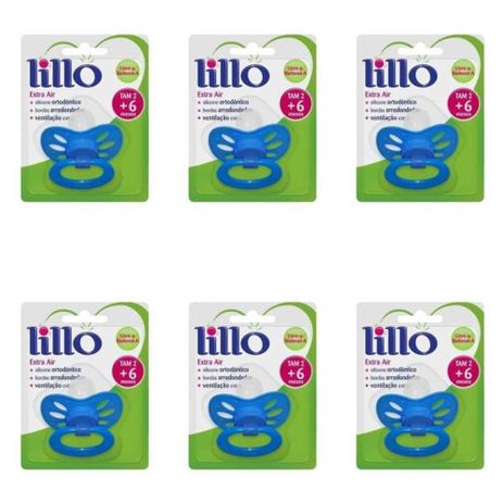 Lillo 610620 Ex Air Chupeta Ort Sil Cor Forte Azul Tam2 (Kit C/06) Menor preço em Lillo 610620 Ex Air Chupeta Ort Sil Cor Forte Azul Tam2 (Kit C/06)