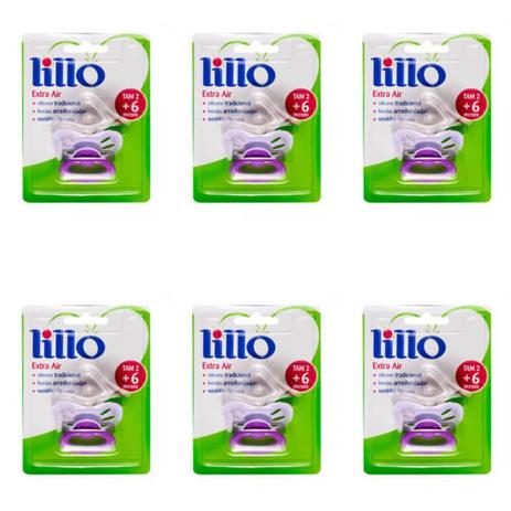 Lillo 610850 Ex Air Baby Chupeta Silicone Cor Forte Lilás Tam2 (Kit C/06) Menor preço em Lillo 610850 Ex Air Baby Chupeta Silicone Cor Forte Lilás Tam2 (Kit C/06)