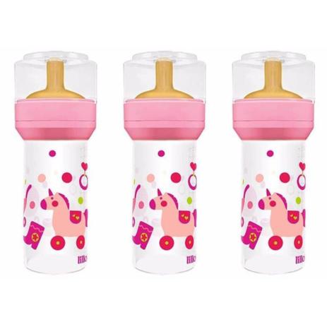 Lillo 614531 Super Divertida Mamadeira Latex Rosa 260ml (Kit C/03) Menor preço em Lillo 614531 Super Divertida Mamadeira Latex Rosa 260ml (Kit C/03)