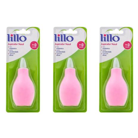 Lillo 654130 Aspirador Nasal Rosa (Kit C/03) Menor preço em Lillo 654130 Aspirador Nasal Rosa (Kit C/03)