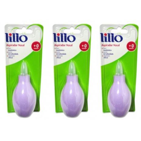 Lillo 654150 Aspirador Nasal Lilás (Kit C/03) Menor preço em Lillo 654150 Aspirador Nasal Lilás (Kit C/03)