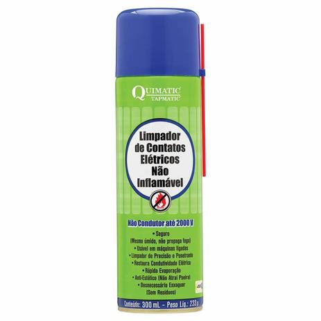 Limpa Contato Não Inflamavel Spray 300 ml Quimatic Tapmatic Menor preço em Limpa Contato Não Inflamavel Spray 300 ml Quimatic Tapmatic