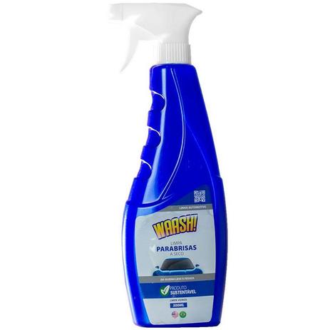 Limpa Para-brisa A Seco Automotivo Vidro Spray Waash 500ml Menor preço em Limpa Para-brisa A Seco Automotivo Vidro Spray Waash 500ml