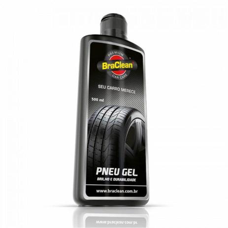 Limpa Pneu Gel Pretinho 500ml Braclean Menor preço em Limpa Pneu Gel Pretinho 500ml Braclean