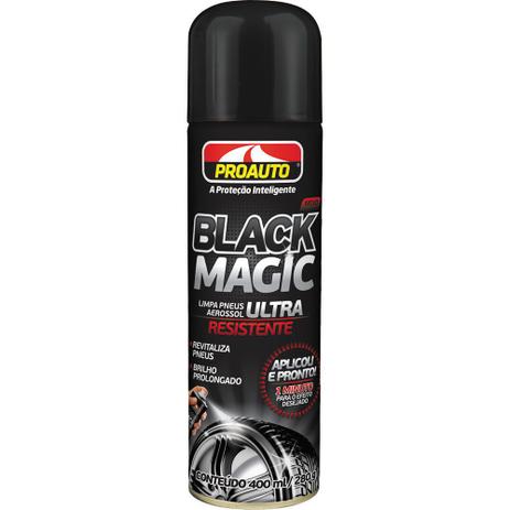 Limpa Pneus Spray Black Magic 400ml Proauto Menor preço em Limpa Pneus Spray Black Magic 400ml Proauto