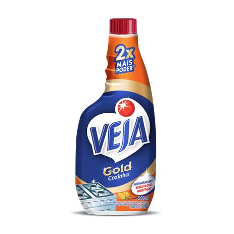 Limpador Veja Gold Cozinha Desengordurante Laranja Refil - 500 ml Menor preço em Limpador Veja Gold Cozinha Desengordurante Laranja Refil - 500 ml