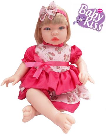 Linda boneca baby kiss chora e balbucia loira - Sidnyl Menor preço em Linda boneca baby kiss chora e balbucia loira - Sidnyl