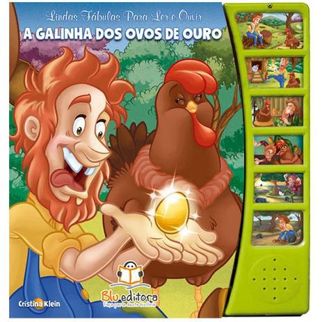 Lindas fábulas para ler e ouvir: A galinha dos ovos de ouro - Blu Menor preço em Lindas fábulas para ler e ouvir: A galinha dos ovos de ouro - Blu