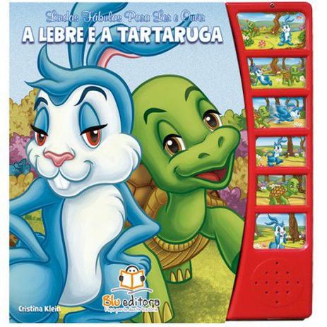 Lindas fábulas para ler e ouvir: A lebre e a tartaruga - Blu Menor preço em Lindas fábulas para ler e ouvir: A lebre e a tartaruga - Blu