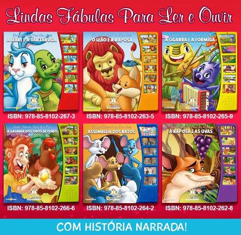 Lindas fábulas para ler e ouvir - Coleção com 6 livros sonoros - Blu Menor preço em Lindas fábulas para ler e ouvir - Coleção com 6 livros sonoros - Blu