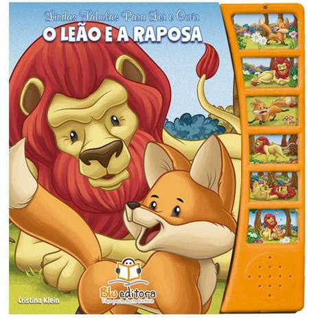Lindas fábulas para ler e ouvir: O leão e a raposa - Blu Menor preço em Lindas fábulas para ler e ouvir: O leão e a raposa - Blu