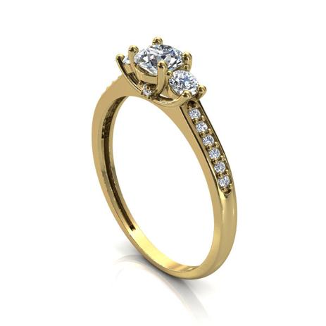 Lindo Anel Com Arco De Pedras Em Ouro 18K - Pontochic Menor preço em Lindo Anel Com Arco De Pedras Em Ouro 18K - Pontochic