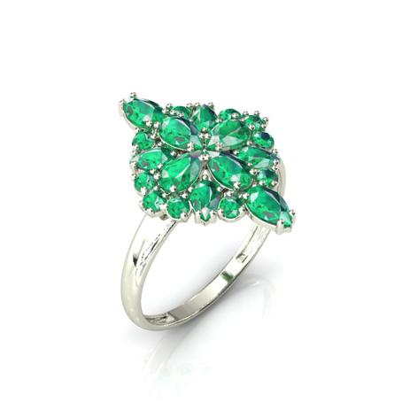 Lindo Anel Grande Gotas Em Ouro 18K Zircônias - Pontochic Menor preço em Lindo Anel Grande Gotas Em Ouro 18K Zircônias - Pontochic