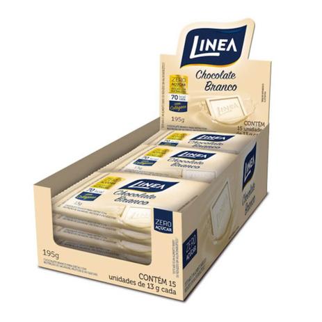 Linea Chocolate Diet Mini Branco 15x13g Menor preço em Linea Chocolate Diet Mini Branco 15x13g